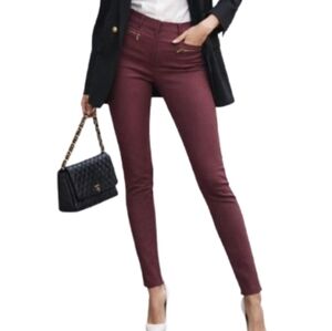 MM By My Michelle Tailored Skinny Pants Wine XL
